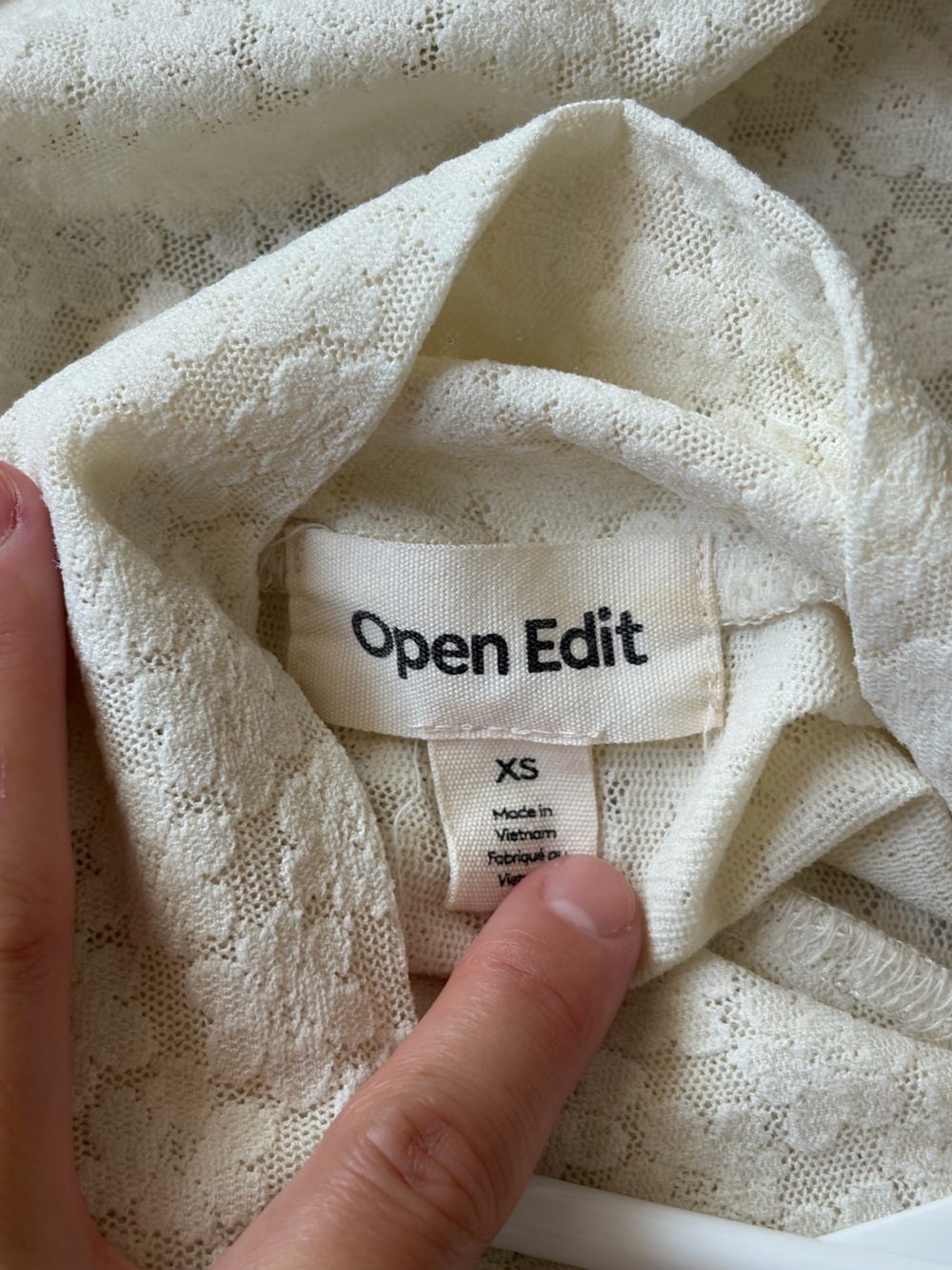 Open Edit Cream Turtleneck XS